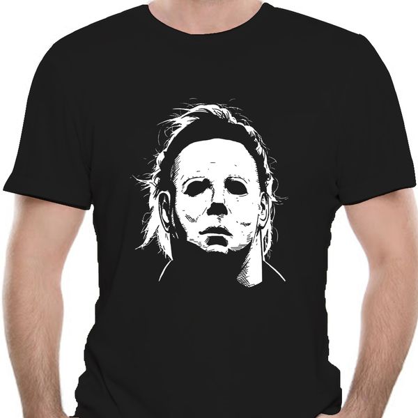 

famous brand design print man cotton mike myers mask t shirt halloween fancy dress movie tshirt scary o neck tshirt 9491d