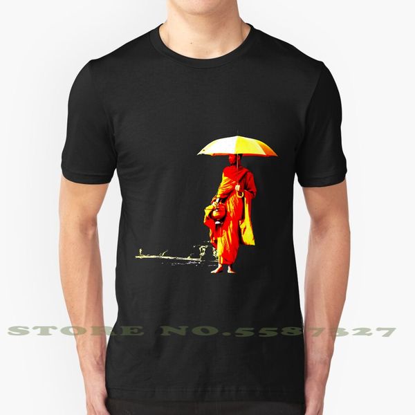 

cambodian buddhist monk cool design trendy t-shirt tee monk orange robe yellow gold religion buddhist buddhism people man male