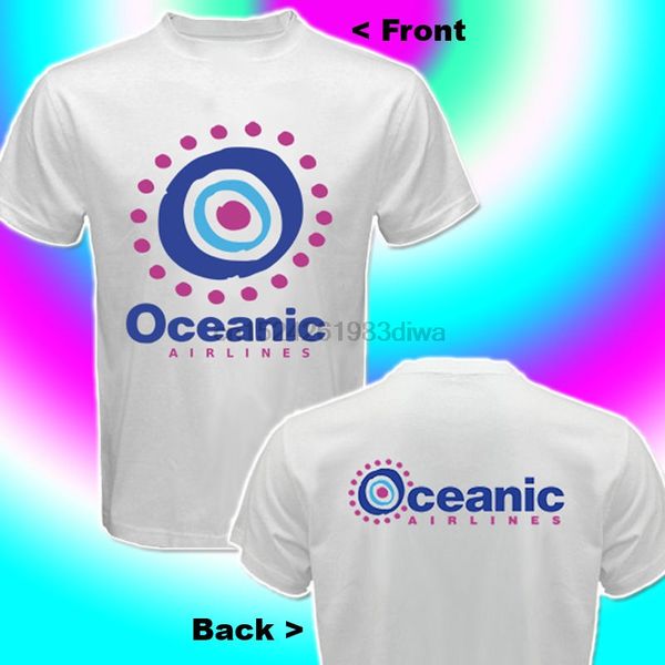 

new oceanic airlines lost tv show series white t-shirt 2-sides size s - 3xl