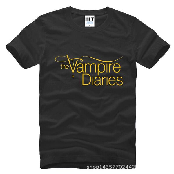 

the vampire diaries new logo tv series printed mens men t shirt t-shirt fashion 2015 new cotton tshirt tee camisetas masculina