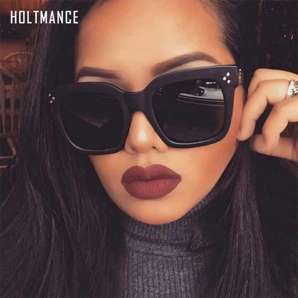 

retro large square sunglasses women vintage oversized sun glasses male female gradient shades fashion eyewear, White;black
