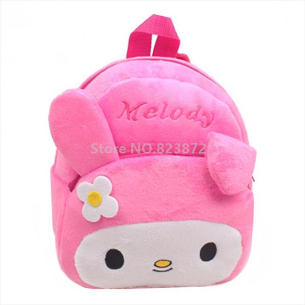 

my melody rabbit kawaii cute pink plush bags for baby girls kindergarten preschool backpacks kids schoolbag rucksack school bags