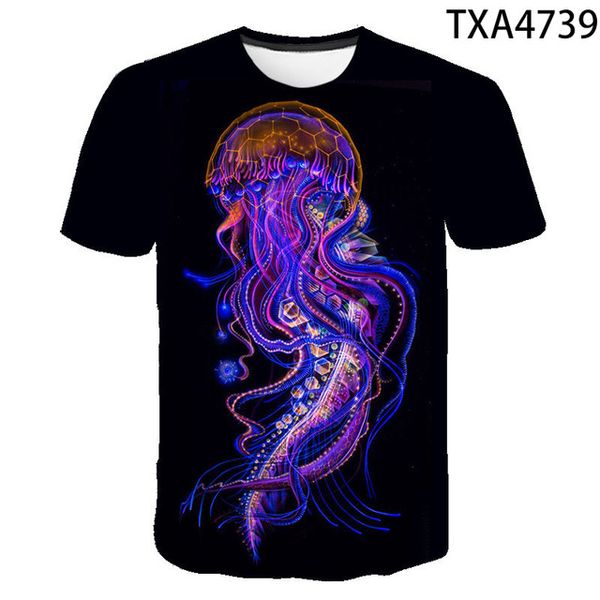 

new jelly fish boy girl cool 3d print shirts horror graphic aesthetic men clothing