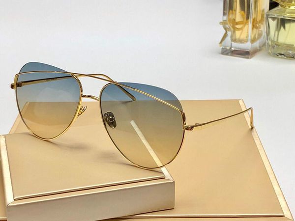

new fashionable sunglasses designer lfl 975 women metal pilot frame glasses simple retro trend style eyewear uv400 protection with case, White;black
