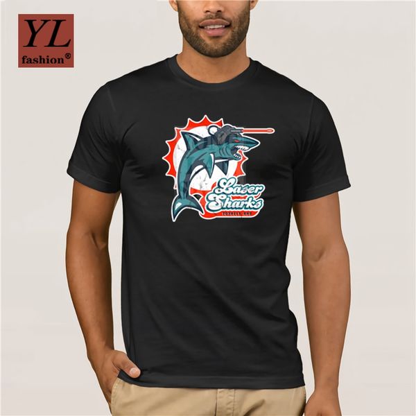 

2020 летняя мода печатных метанию тенниска laser акулы go t shirt