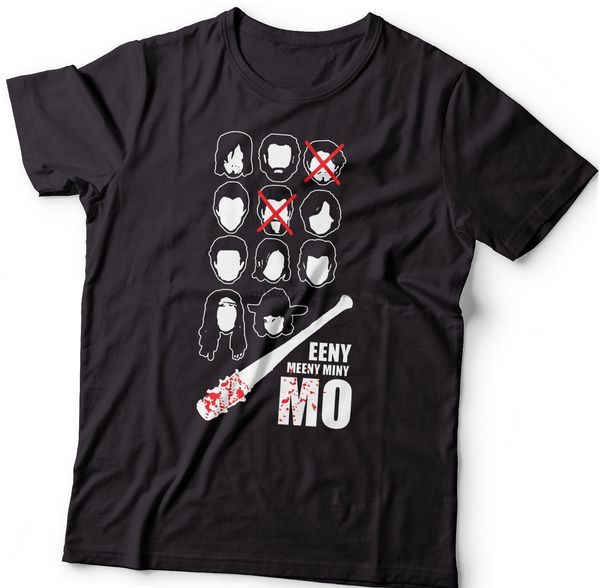 

the walking dead вентилятор одежда negan eeny meeny miny его люсиль bat t-shirt
