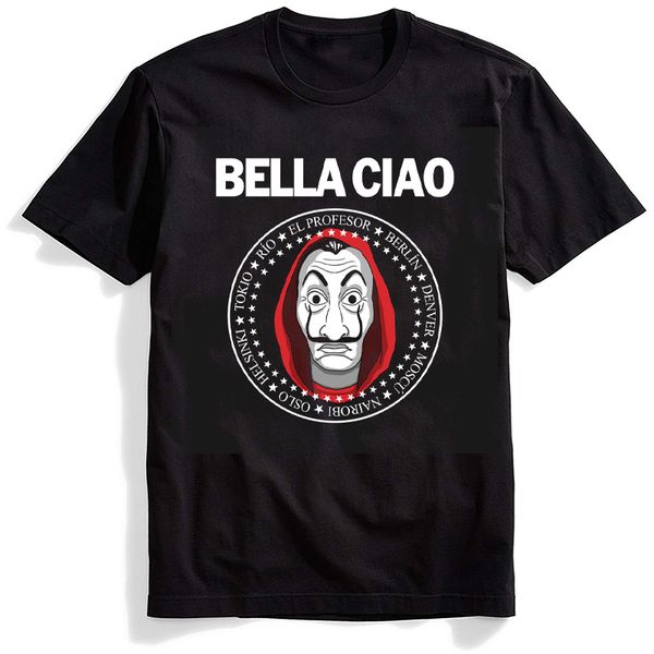 

la casa de papel t-рубашка деньги хейстов мужских тройники серии tv t shirt мужчины с коротким рукавом дом из бумаги смешных футболок