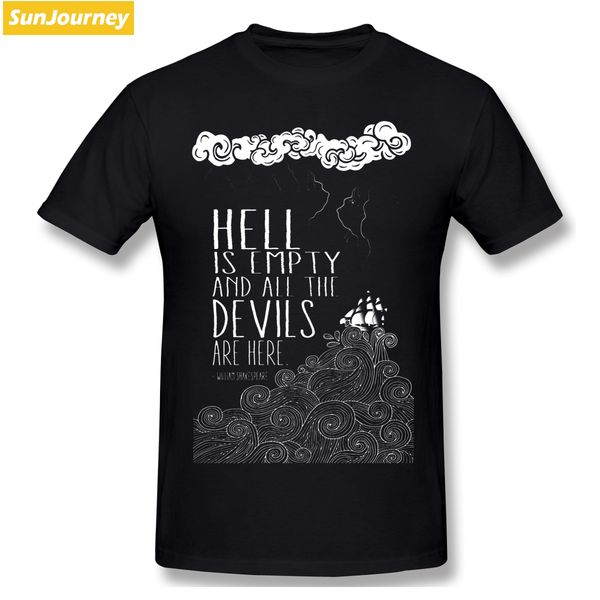 

hell is empty shakespeare men t shirt plus size cotton crewneck short sleeve t-shirt men
