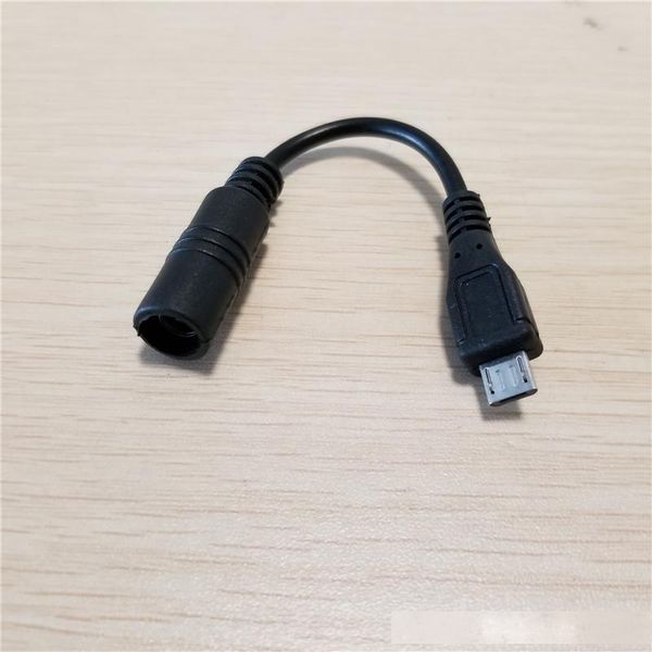

10pcs/lot 5.5mm x 2.1mm dc female to micro usb male charging cable for mobile phone tablet 10cm/3.9