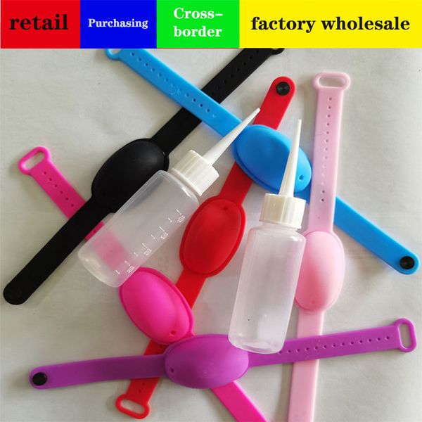 

silicone bracelet hand sanitizer wash-sterilization liquid soap portable wrist with soft bathroom gel bracelet wrist watch bottle