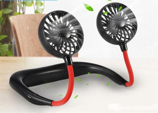 

hanging neck fan usb charging travel portable sports fan lazy creative mini fans car