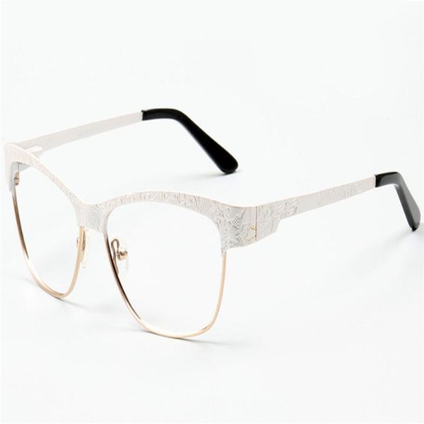 

mongoten women retro alloy cat eye design progressive multi-focal lens optical eyeglasses purple see near far reading frame, White;black