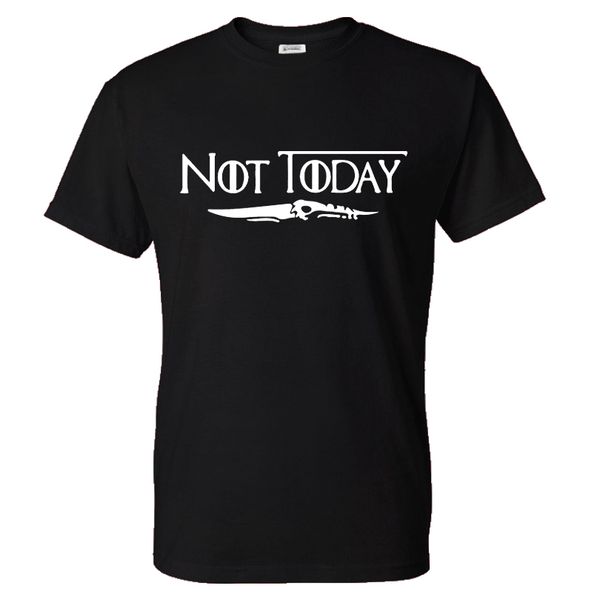

2020 sport casual t-shirt game of thrones arya stark hip hop streetwear not today print cotton tshirt men women shirt tees