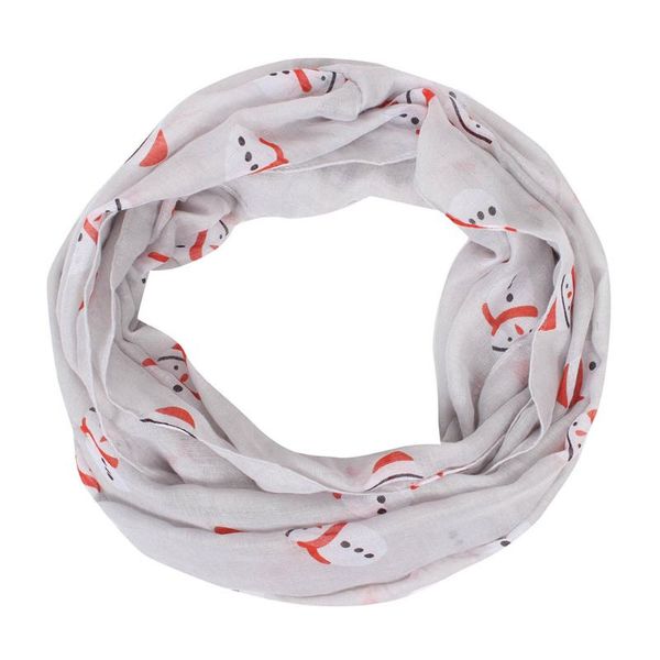 

santa snow snowman print scarf christmas women lady scarfes sun protection gauze kerchief winter femme scarfes echarpe femme, Blue;gray