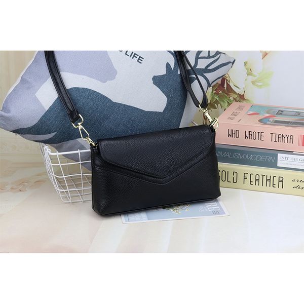 

2020 fashion cow leather luxury cross body bag wallet slim handbag ladies pouch money clutch