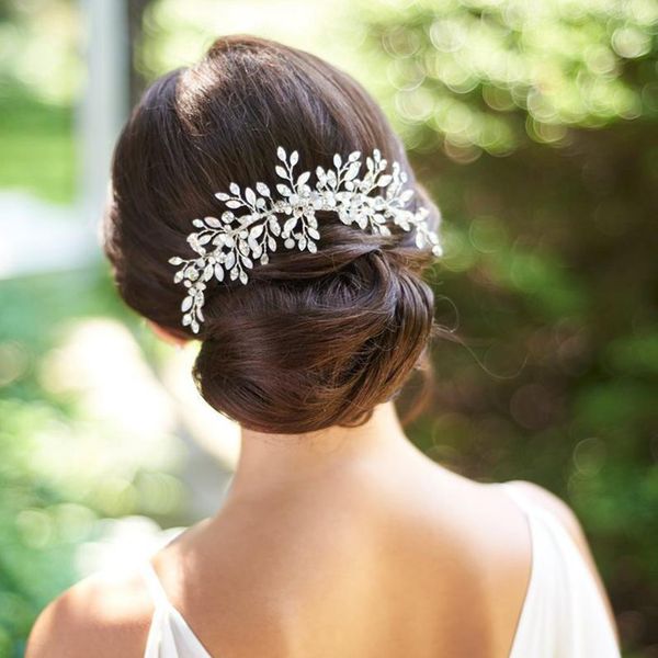 

npason rhinestone hair comb bridal hair accessories wedding comb rhinestone headband women accessories jewelry tiara, Golden;silver