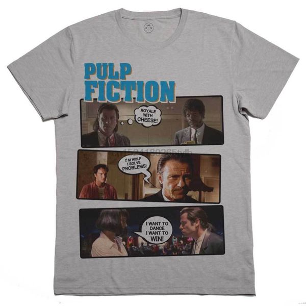 

t-shirt pulp fiction story movie shirt mia wallace vincent vega mr wolf g