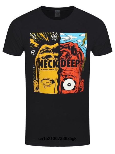 

neck deep eye ball black t-shirt short sleeves new fashion t shirt men clothing selling 100 % cotton tee