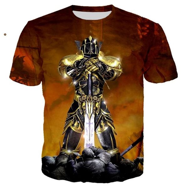 

knights templar military camiseta hombre 5xl 3d print shirts humor aesthetic plus size men clothing