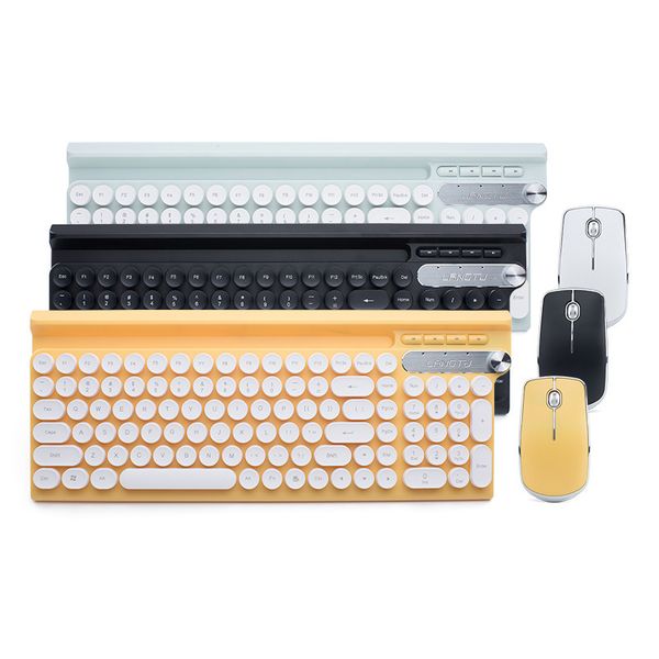 

2.4ghz wireless keyboard and mouse russian layout keycap mute 4000dpi waterproof for pc lanotebook usb gaming teclado gamer