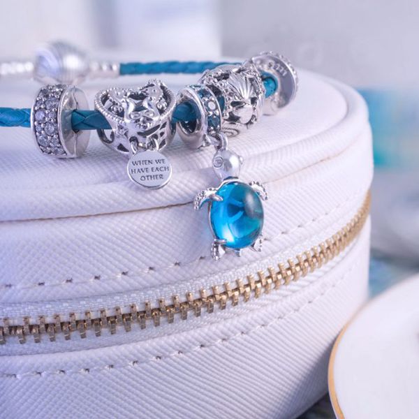 

genuine 925 sterling silver seahorses dolphin turtle starfish dangle charms beads fit original pan bracelets women diy jewelry