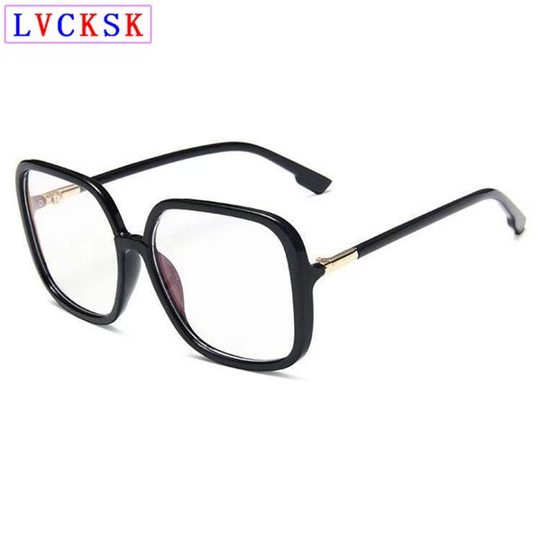 

sunglasses retro women large square frame myopia glasses men nearsighted eyeglasses students computer goggle anti blue light spectacles l3, White;black
