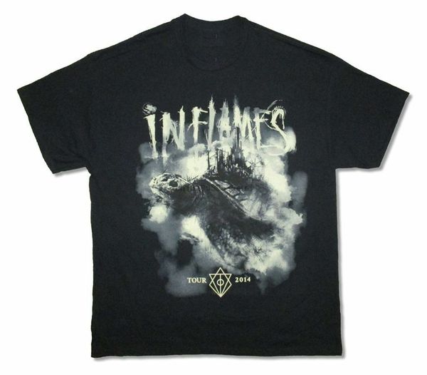

in flames turtle tour 2014 black t shirt new casual print fashion tee shirt