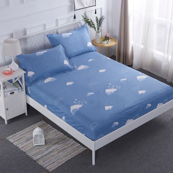 

mecerock new product printed bed mattress cover all-round waterproof fitted sheet home textile elastic bed protector pad