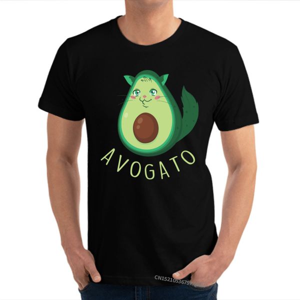 

cute cat avogato авокадо комфортно весь хлопок tshirts для мужчин camisas пользовательских топов рубахи преобладающей o шеи футболку 3d печа
