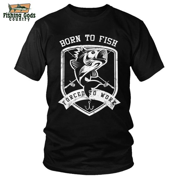 

born to fish forced to work t shirt fgc