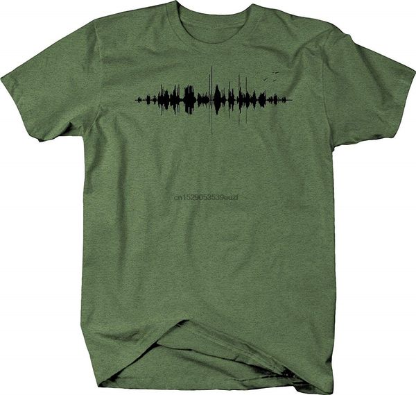 

музыка голос soundwaves tshirt футболочку бесплатная доставка свет 100% хлопок tshirt