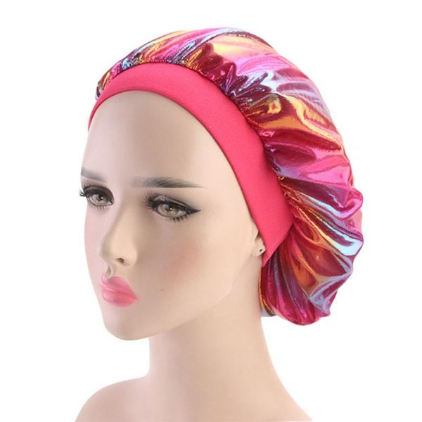 

ladies turban fashion bonnet chemotherapy women night cap wide band soft sleeping hat elastic salon head cover shower hair care, Blue;gray