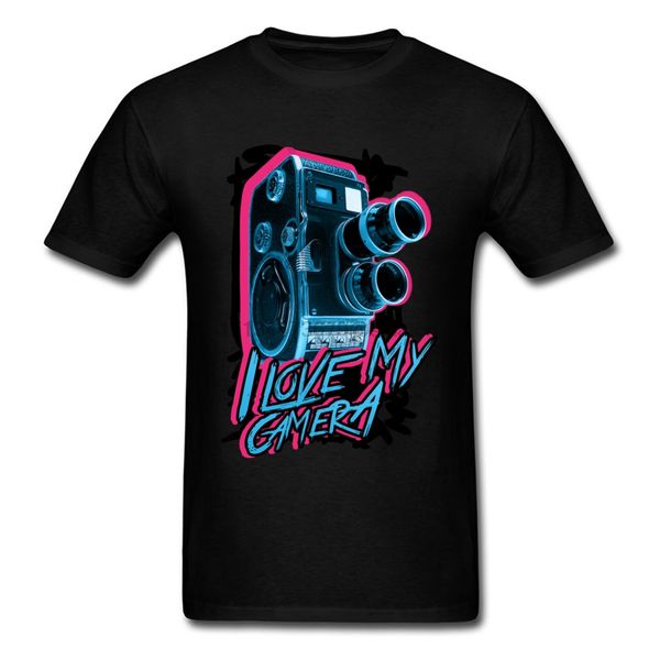 

camera design t shirt 2018 popular vintage male t-shirt normal summer sweatshirts o-neck clothing shirt for men
