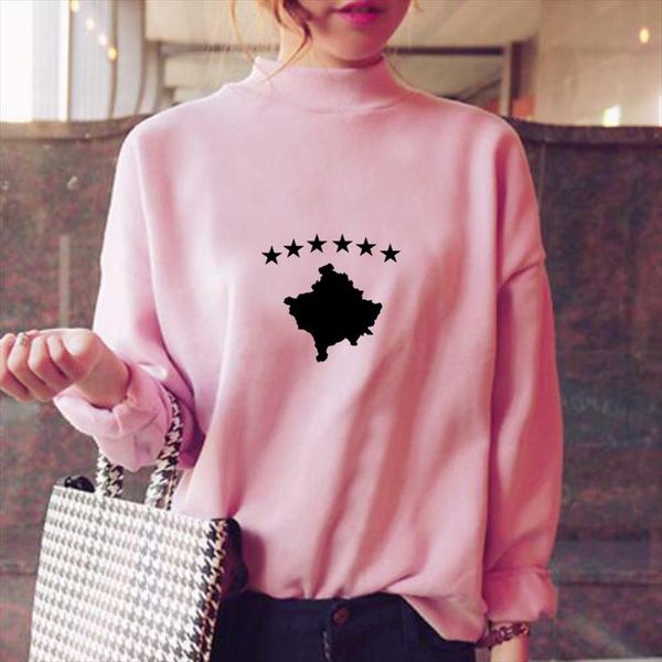 

kosovo hoodies women oversized sweatshirt ulzzang kawaii sweatshirt harajuku fashion streetwear female pink hood drop shipping, Black