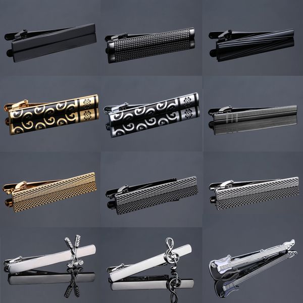 

cuff link and tie clip sets classic matte bar men jewelry simple brushed smooth clasp 12 style stainless steel pin gifts, Silver;golden