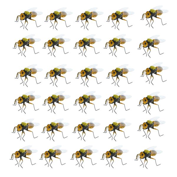 

30x grassland lifelike bee insect ornament fridge magnet vivid clay figurine model statues diy micro landscape lawn sculpture summer decor