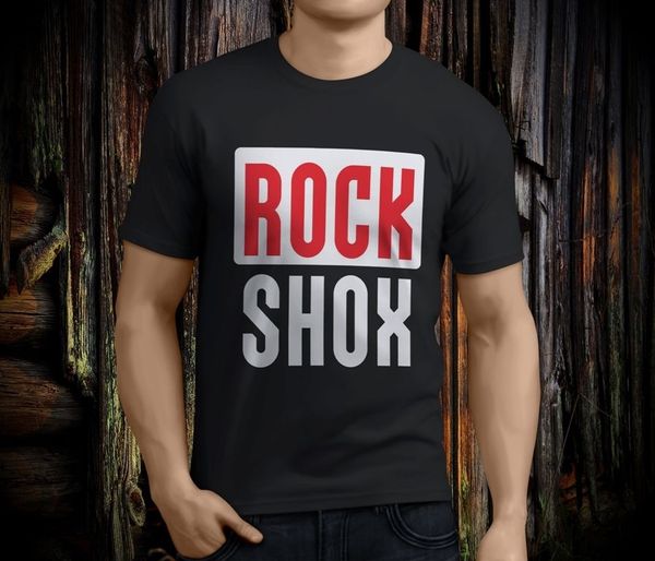 

new rock shox moutain mtb bikeing bicycle men's black t-shirt size s-3xl men t shirt 100 % cotton
