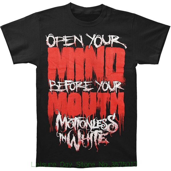 

t shirt men summer casual motionless in white men open your mind t-shirt black