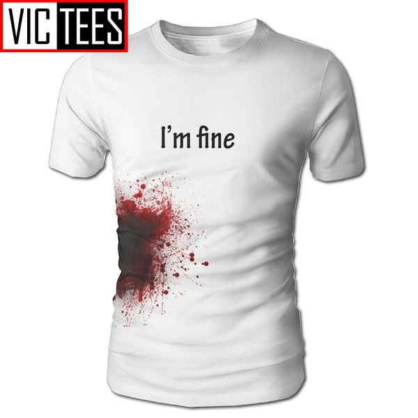 

мужчины это я fine окровавленная тенниска 100% полиэстер люди printed тройники мода t-shirt уникальной белой новизны футболка