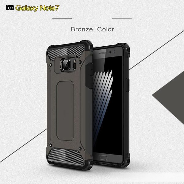 

dual layer heavy duty armor shockproof reinforced bumper phone case for samsung note 7 hybrid back cover