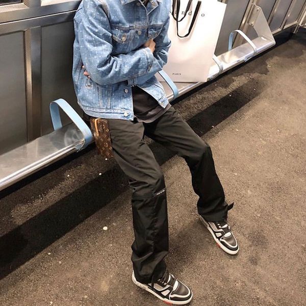 

fashion fear of god nylon main loop line stitching 6 pants fog hook and ribbon season tooling casual pants high street seers, Black