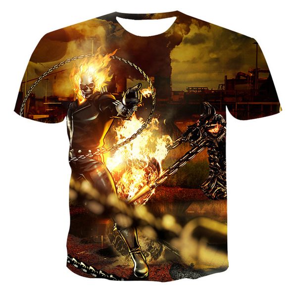 

new style print cool retro the men 3d print shirts oversized horror hippie men clothing