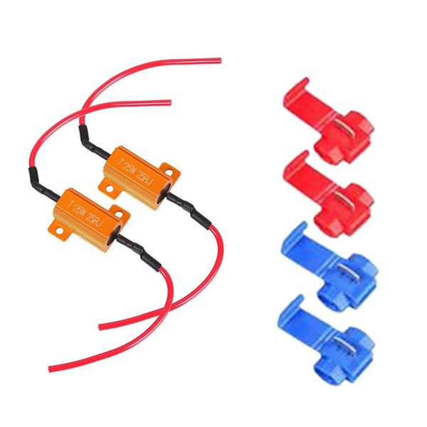 

2 pcs 25w 25ohm led load resistor for turn signal led lights