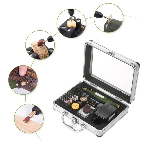 

kkmoon electric grinder variable speed rotary tool and accessories kit electric drill grinding milling engraving polishing tools