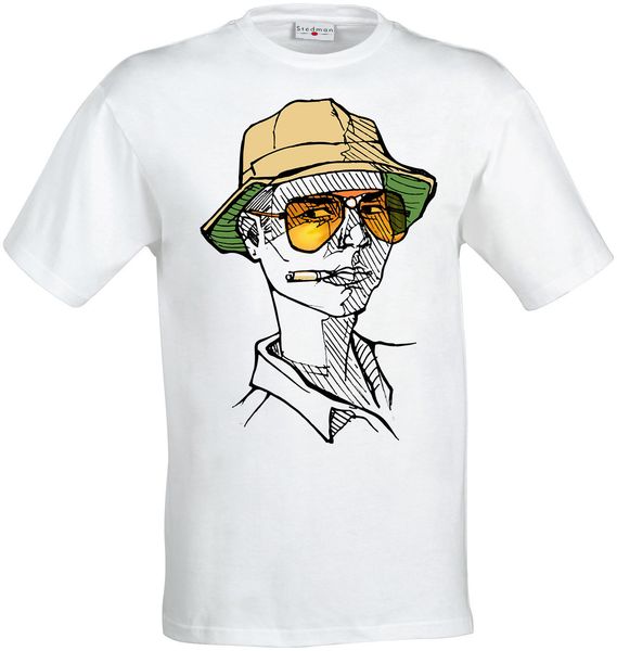

2019 new summer men fashion fear and loathing in las vegas sketch art men (woman available) t shirt white tee shirt
