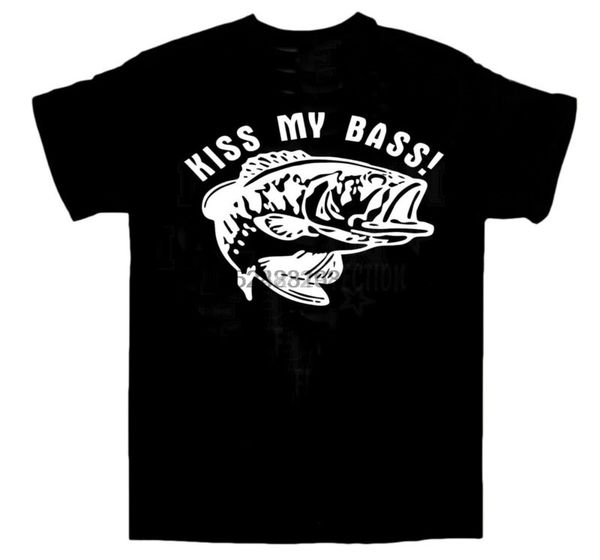 

kiss my bass fishing t-shirt course carp pike rod tent xmas xxl