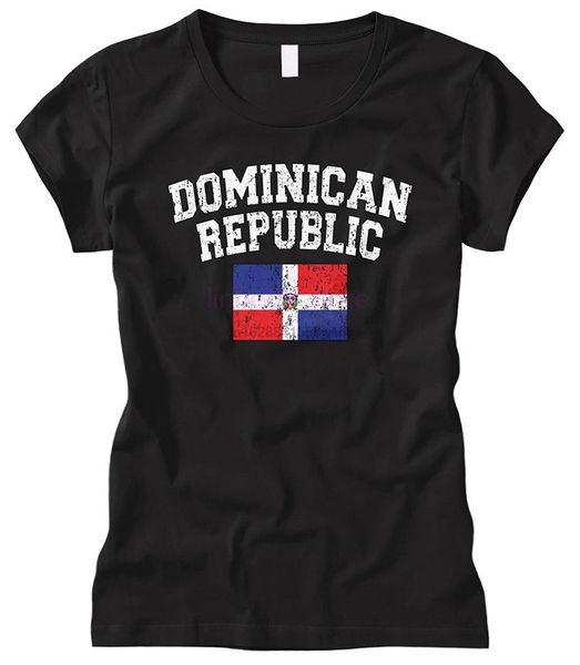 

2020 мужчин увядшего проблемная доминиканская республика флаг монтажн t shirt