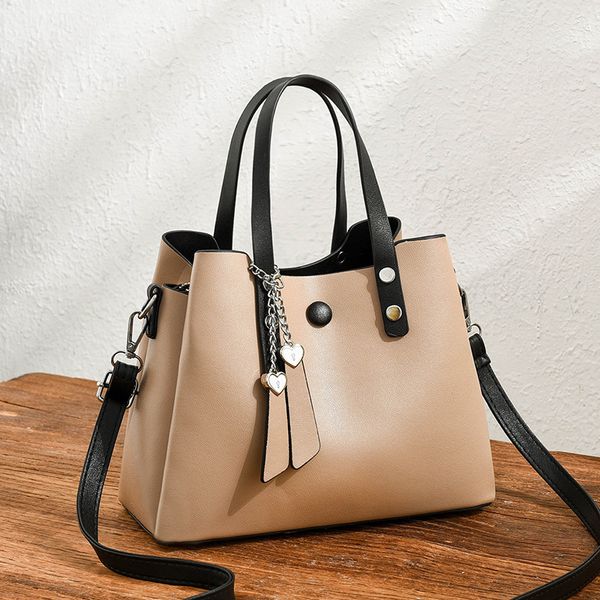 

2020 new style fashion bags women's shoulder bag shoulder bag handbag large capacity double compartment mommy