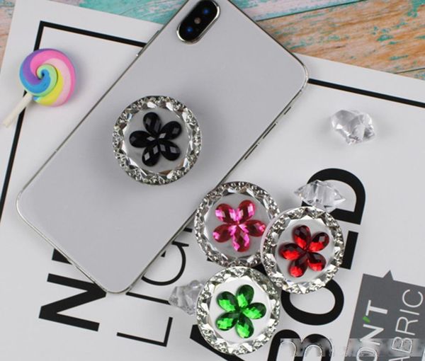 

100pcs universal ring holder for tablet ipad cell phones iphone 11 pro xr xs max samsung lg moto diamond flower bracket grip socket stand