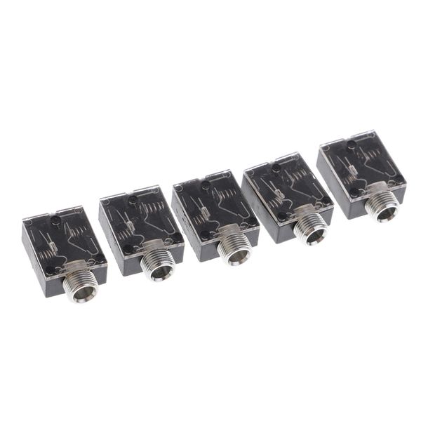 

5pcs plastic pcb mount 5-pin stereo 3.5mm socket audio connector
